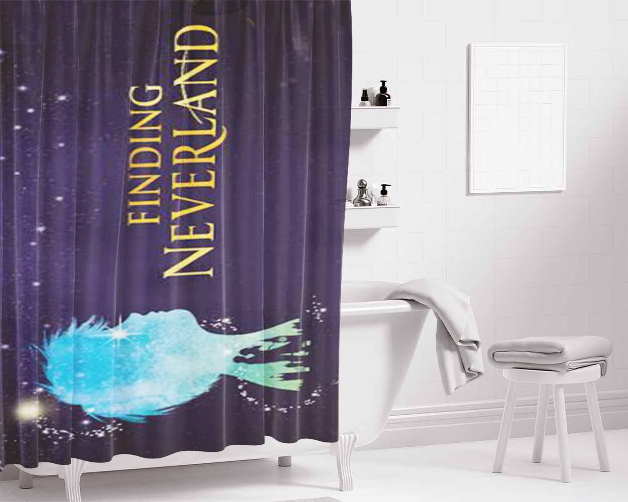 Finding Neverland Broadway Bathroom Shower Curtain Fabric Waterproof | 66 X 72 Inch