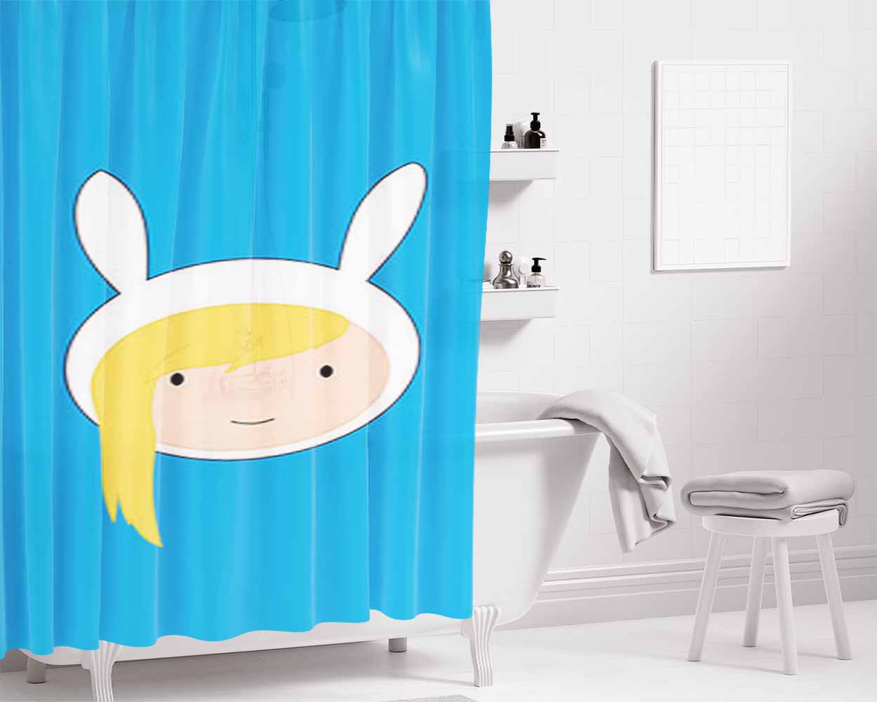 Fionna The Human Bathroom Shower Curtain Fabric Waterproof | 66 X 72 Inch