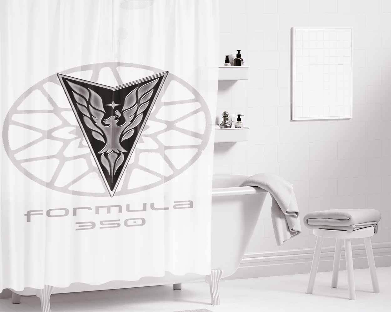 Firebird Logo Bathroom Shower Curtain Fabric Waterproof | 66 X 72 Inch