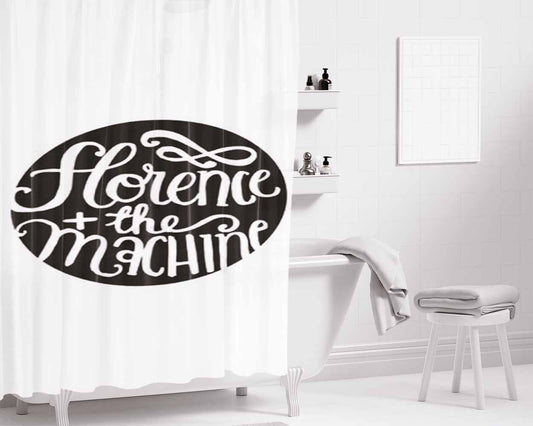 Florence And The Machine Logo Circle Bathroom Shower Curtain Fabric Waterproof | 66 X 72 Inch