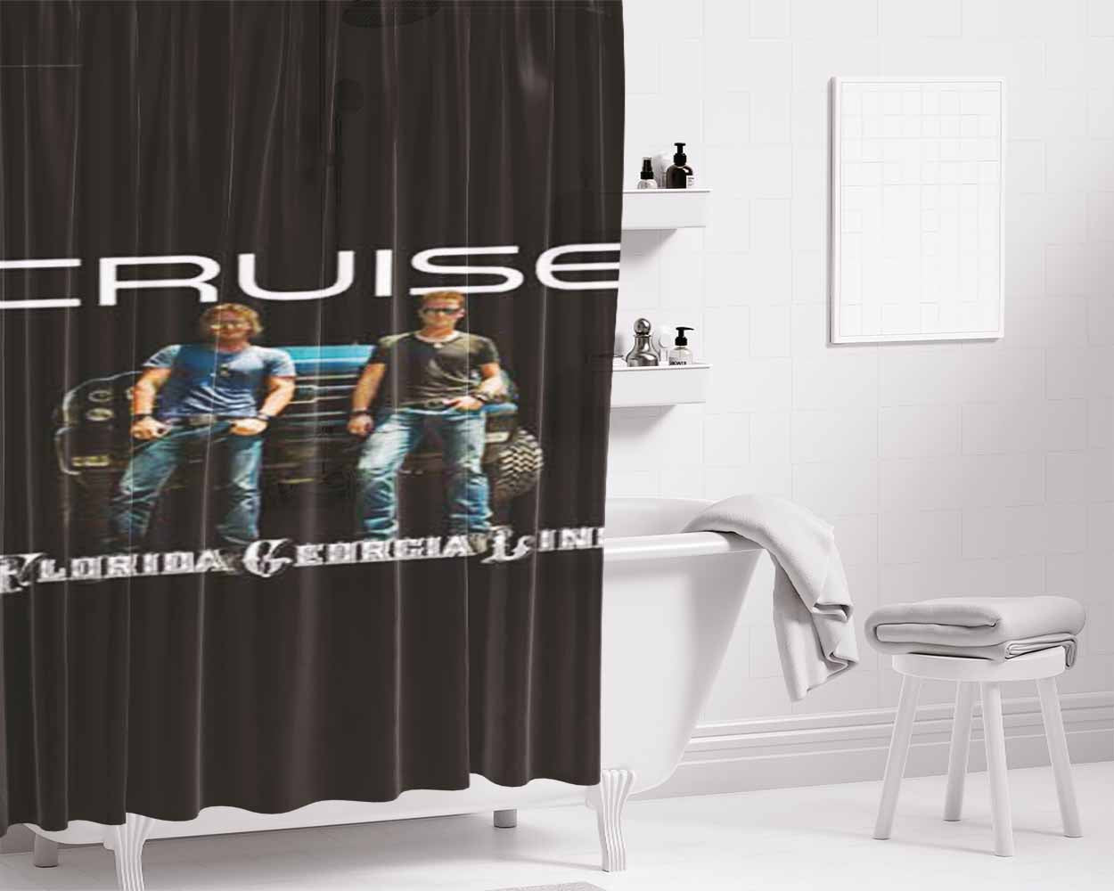 Florida Georgia Line Cruise Bathroom Shower Curtain Fabric Waterproof | 66 X 72 Inch