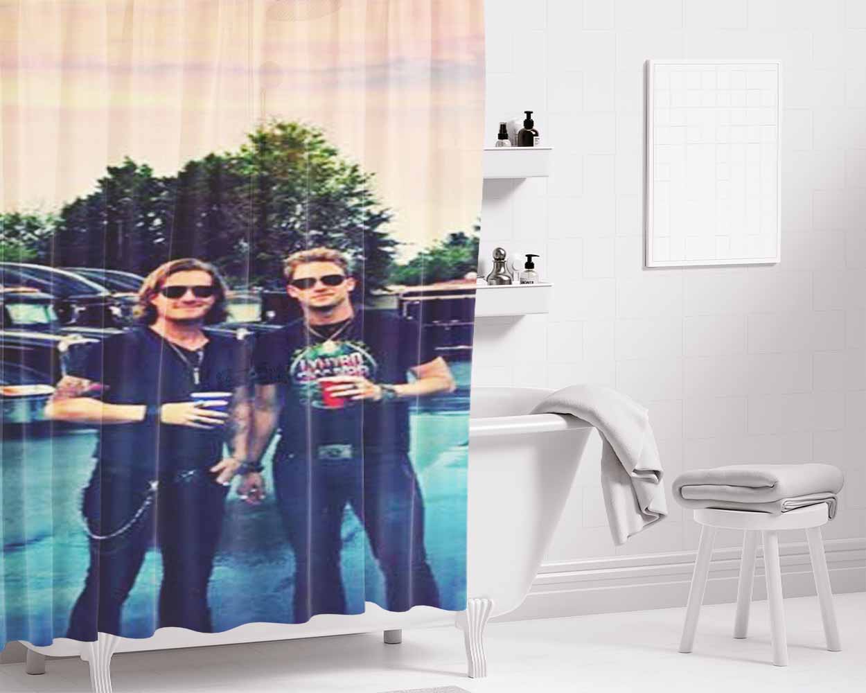 Florida Georgia Line Parking Lot Bathroom Shower Curtain Fabric Waterproof | 66 X 72 Inch