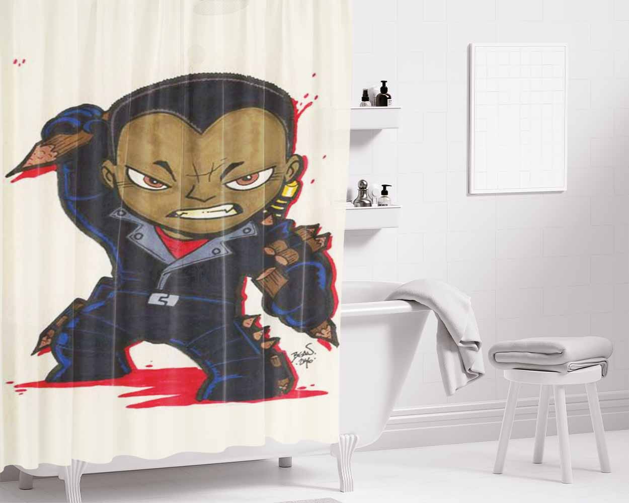 Flown Down Bathroom Shower Curtain Fabric Waterproof | 66 X 72 Inch