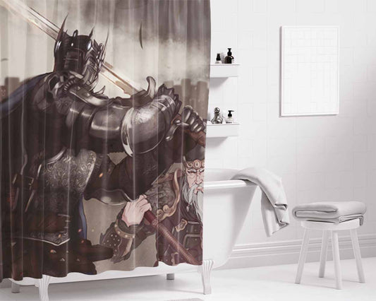 For Honor Knight Game Bathroom Shower Curtain Fabric Waterproof | 66 X 72 Inch