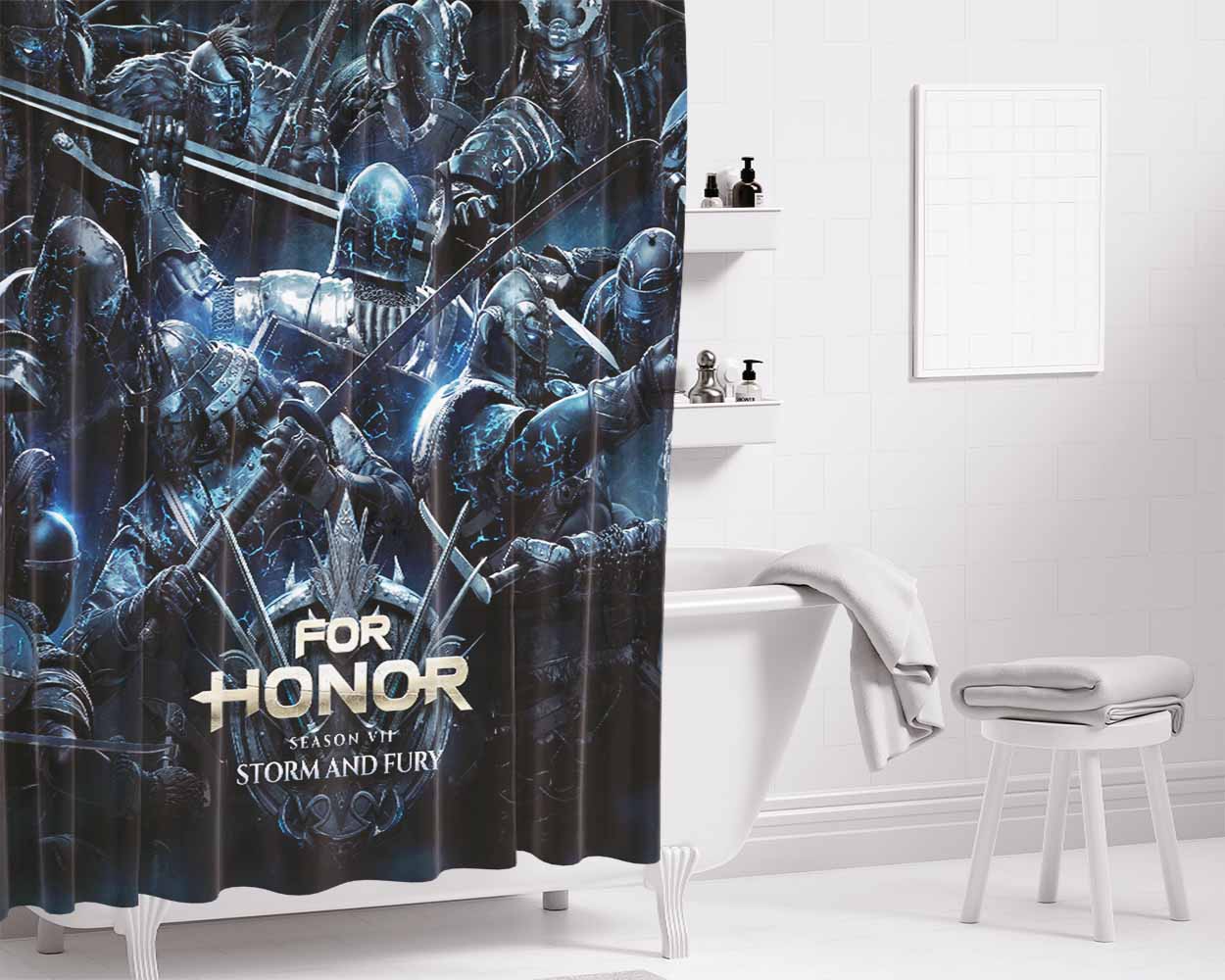 For Honor Storm And Fury Bathroom Shower Curtain Fabric Waterproof | 66 X 72 Inch