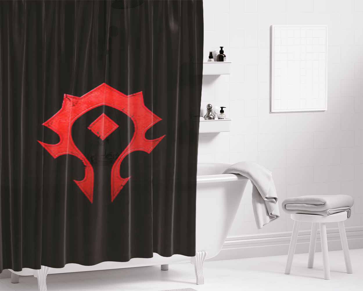 For The Horde Bathroom Shower Curtain Fabric Waterproof | 66 X 72 Inch
