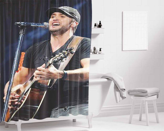 Frankie Ballard Bathroom Shower Curtain Fabric Waterproof | 66 X 72 Inch
