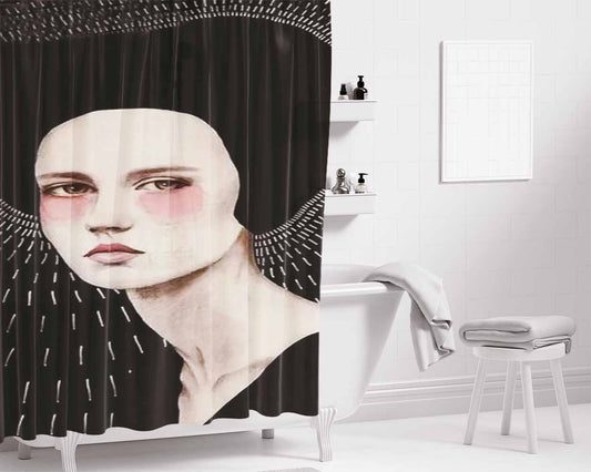 Freda Bathroom Shower Curtain Fabric Waterproof | 66 X 72 Inch
