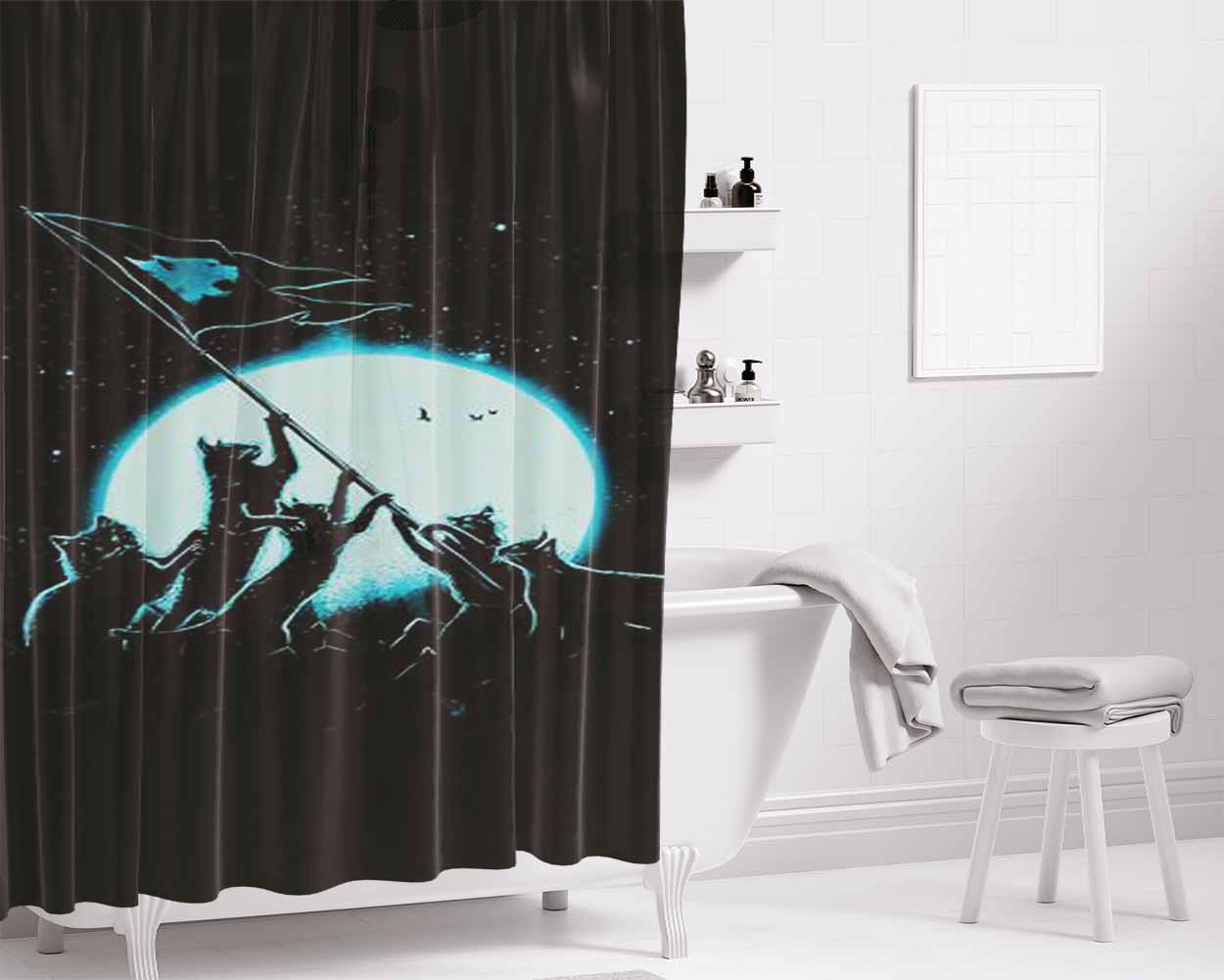 Freedom Cats Bathroom Shower Curtain Fabric Waterproof | 66 X 72 Inch