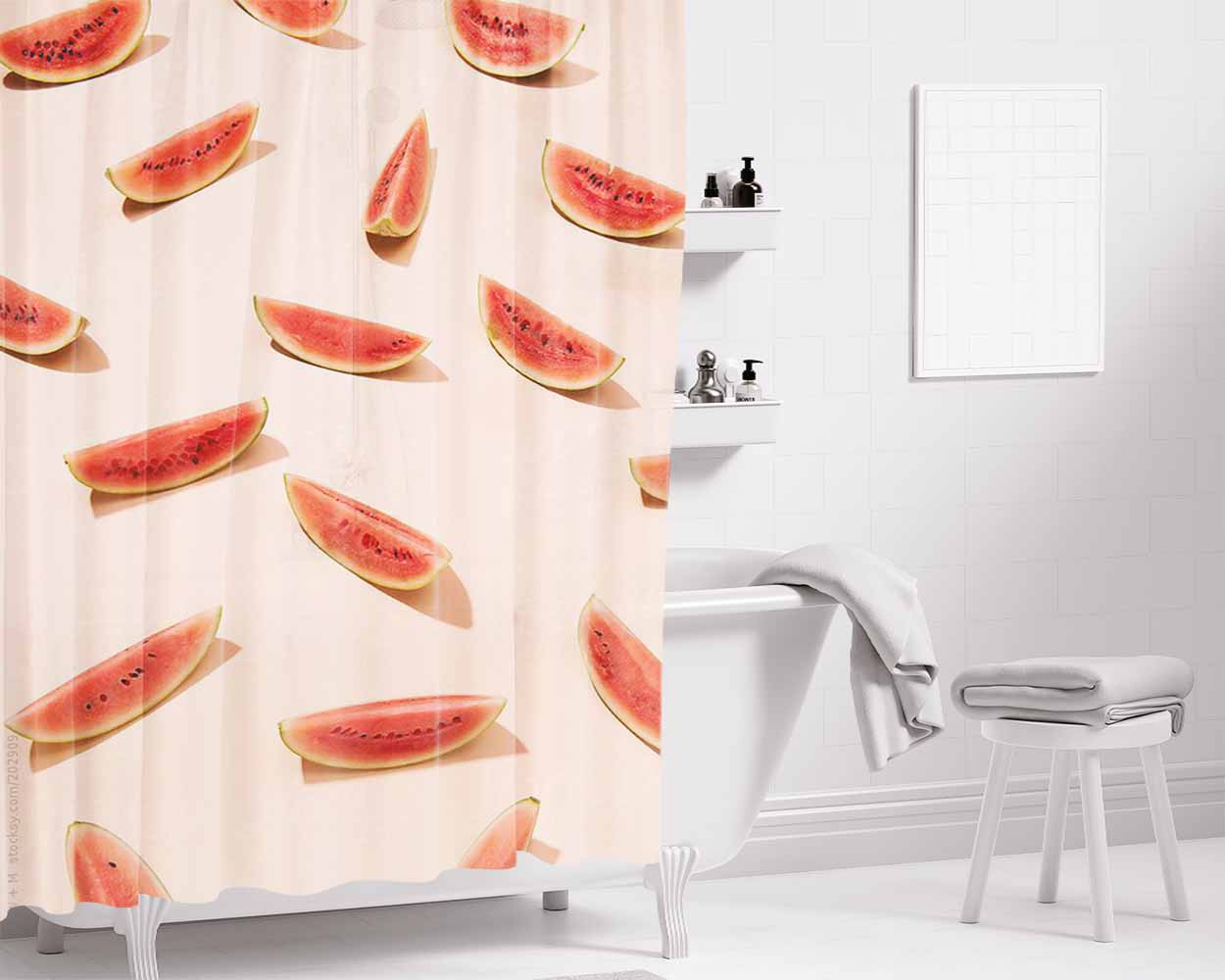 Fruits Guts Bathroom Shower Curtain Fabric Waterproof | 66 X 72 Inch