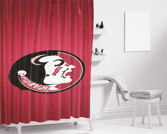 Fsu Big Red Fade Bathroom Shower Curtain Fabric Waterproof | 66 X 72 Inch