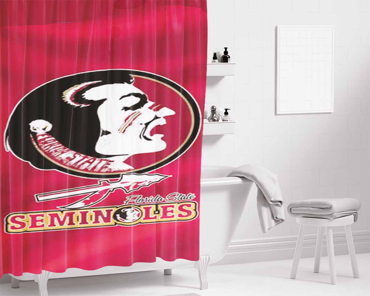 Fsu Cloth Ripple Bathroom Shower Curtain Fabric Waterproof | 66 X 72 Inch