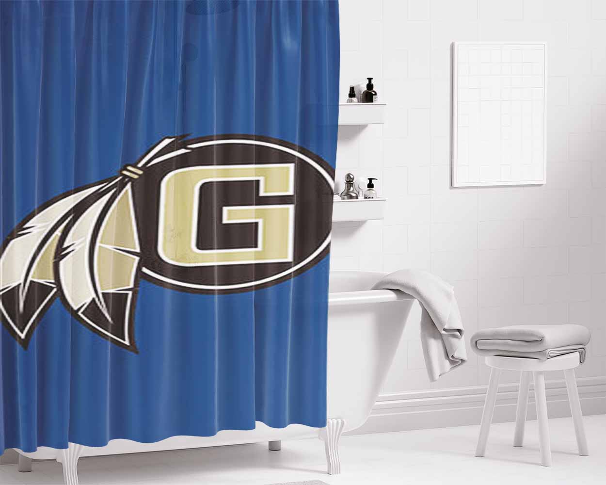 Gafney Logo Bathroom Shower Curtain Fabric Waterproof | 66 X 72 Inch
