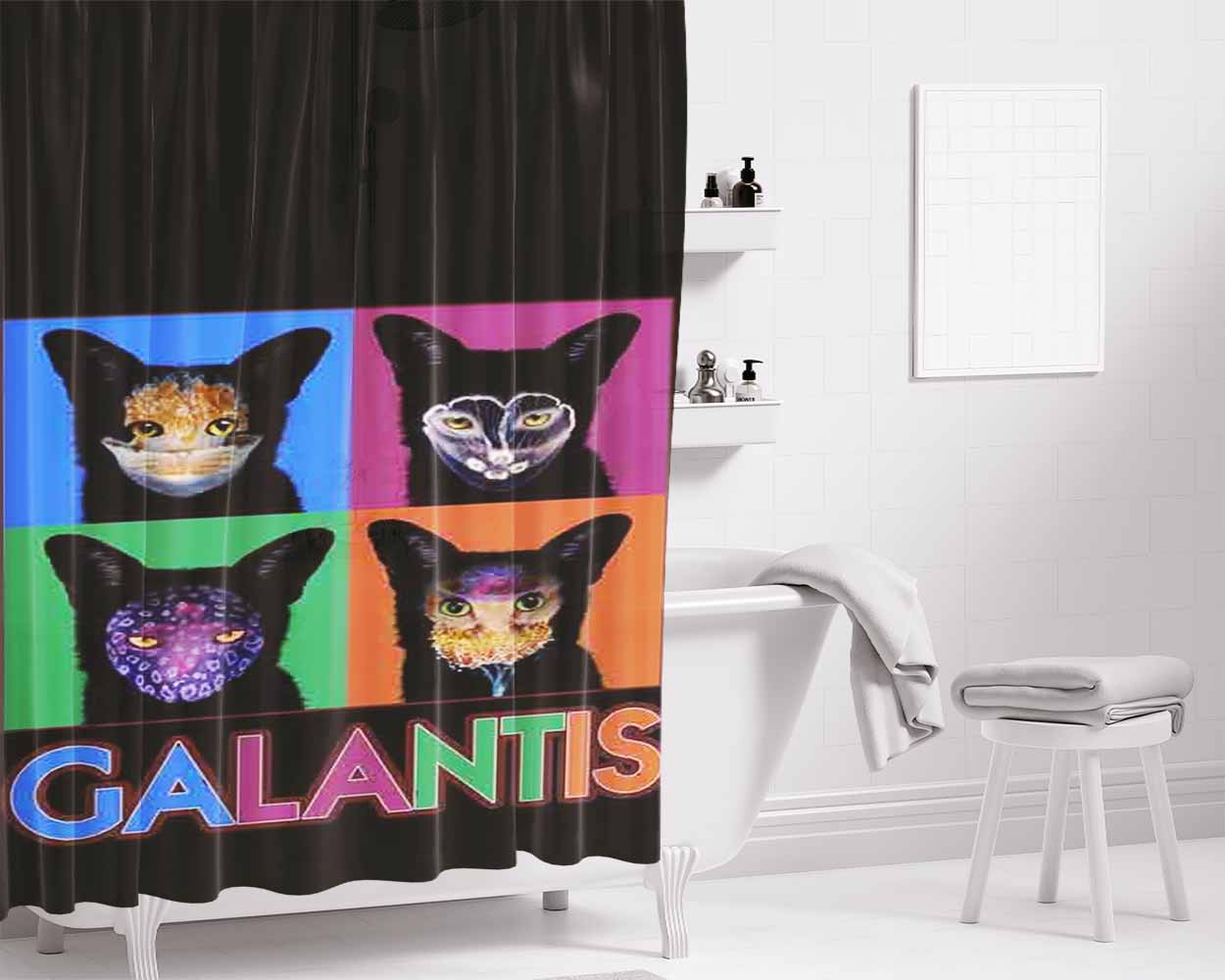 Galantis Color Bathroom Shower Curtain Fabric Waterproof | 66 X 72 Inch