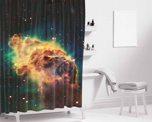 Galaxy Star Bathroom Shower Curtain Fabric Waterproof | 66 X 72 Inch