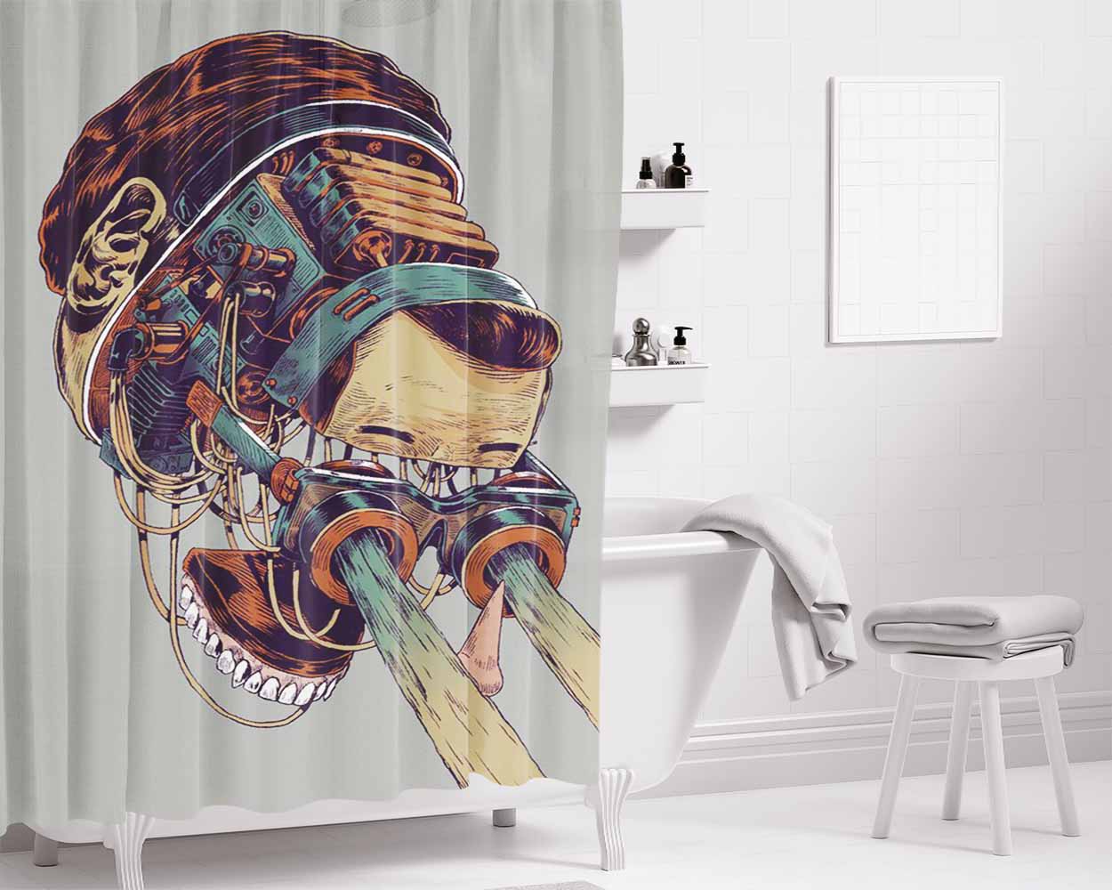 Galery Art Roxy Bathroom Shower Curtain Fabric Waterproof | 66 X 72 Inch