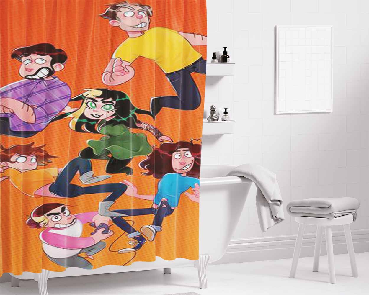 Game Grumps Art Bathroom Shower Curtain Fabric Waterproof | 66 X 72 Inch