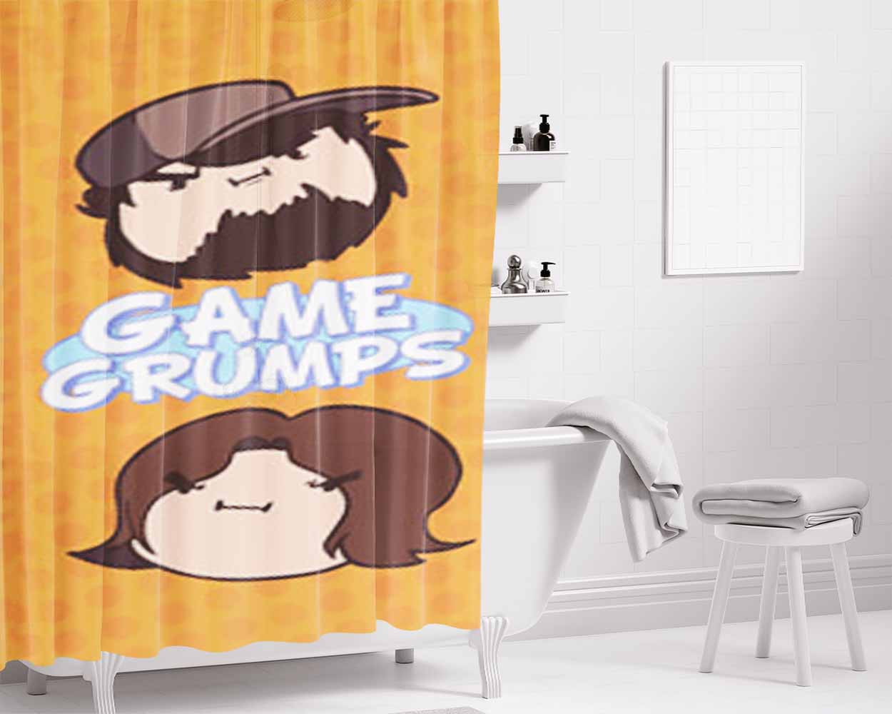 Game Grumps Bathroom Shower Curtain Fabric Waterproof | 66 X 72 Inch