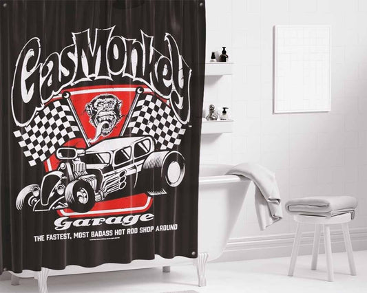 Gas Monkey Garage 2 Bathroom Shower Curtain Fabric Waterproof | 66 X 72 Inch
