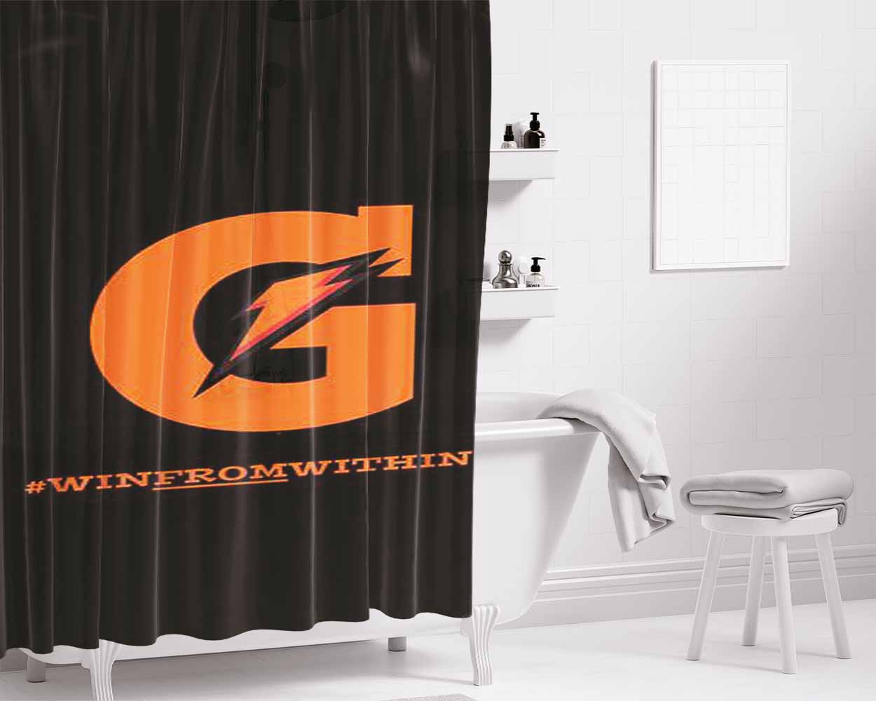 Gatorade Win From Withim Bathroom Shower Curtain Fabric Waterproof | 66 X 72 Inch