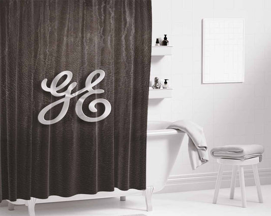 General Electric Leather Bathroom Shower Curtain Fabric Waterproof | 66 X 72 Inch