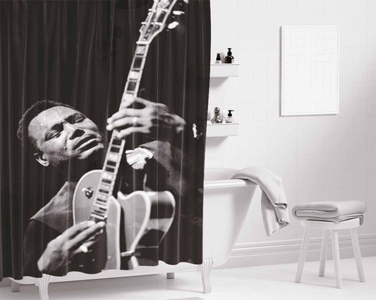 George Benson Bathroom Shower Curtain Fabric Waterproof | 66 X 72 Inch