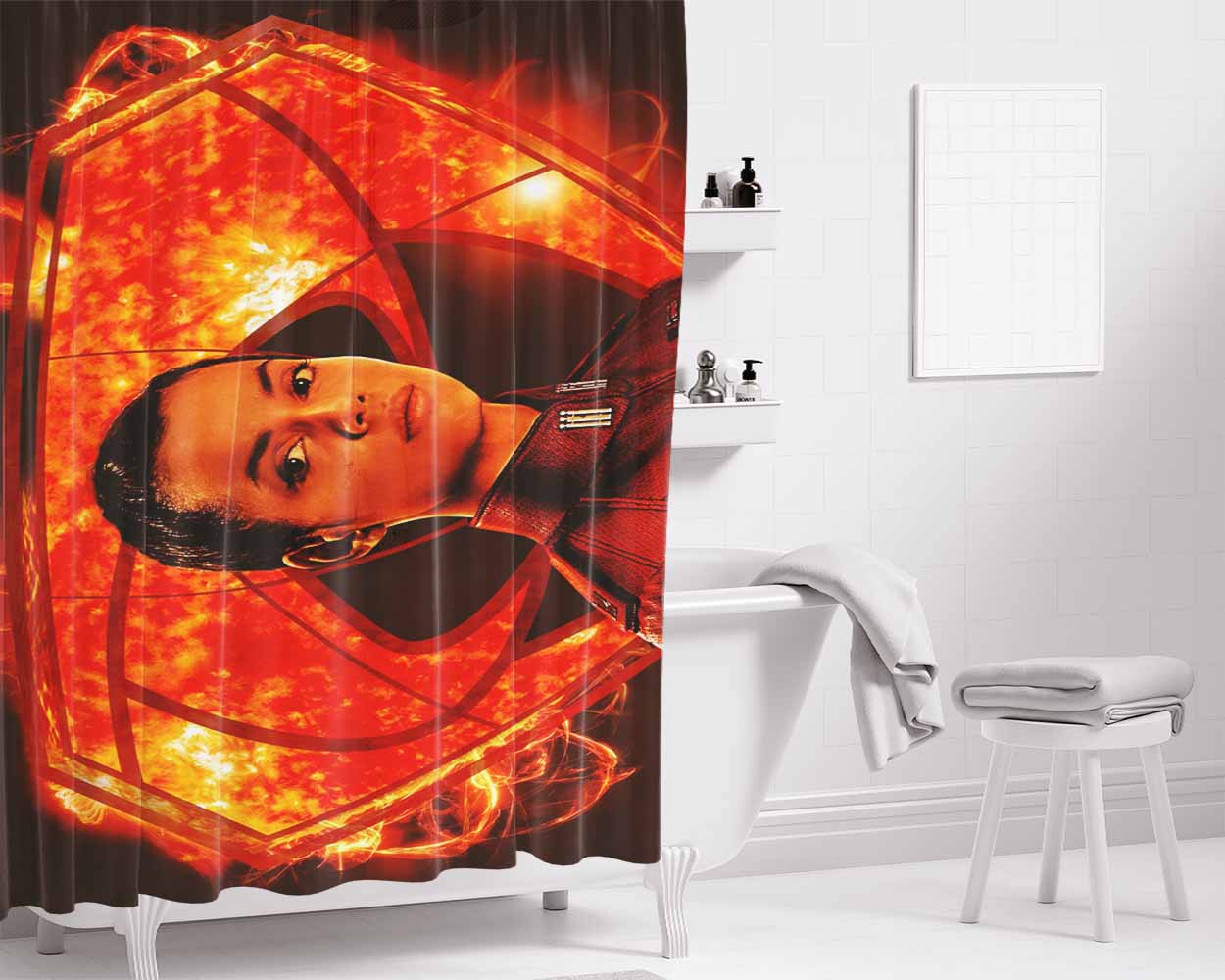 Georgina Campbell As Lyta Zod In Krypton Bathroom Shower Curtain Fabric Waterproof | 66 X 72 Inch
