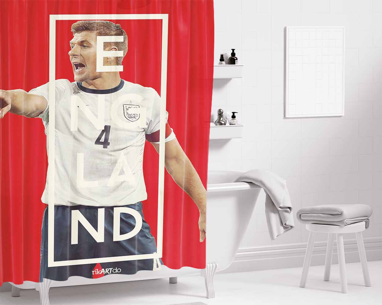 Gerard 4 England Bathroom Shower Curtain Fabric Waterproof | 66 X 72 Inch