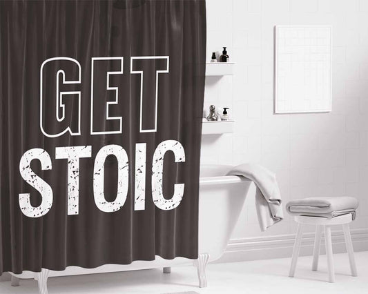 Get Stoic Bathroom Shower Curtain Fabric Waterproof | 66 X 72 Inch