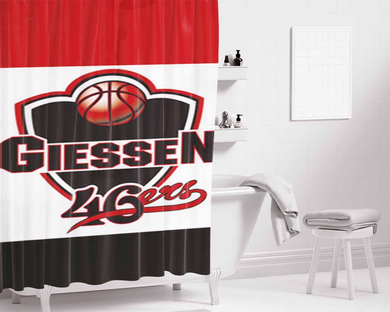 Giessen 46Ers Bathroom Shower Curtain Fabric Waterproof | 66 X 72 Inch