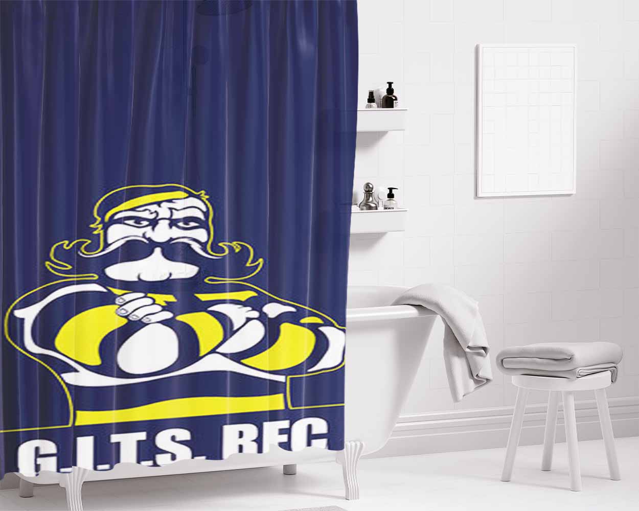Gits Rfc Bathroom Shower Curtain Fabric Waterproof | 66 X 72 Inch