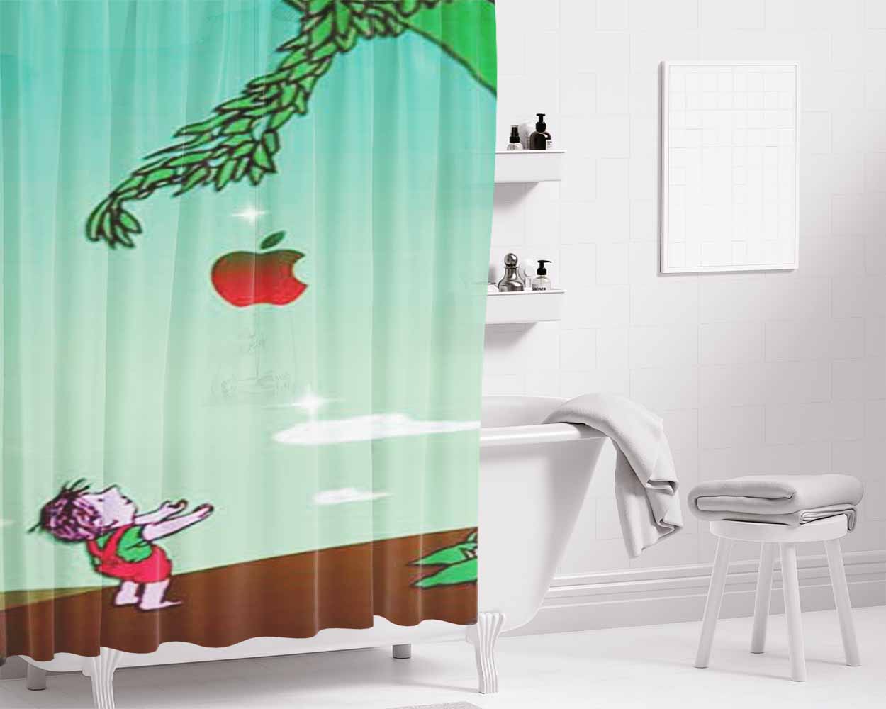 Giving Tree Landscape Bathroom Shower Curtain Fabric Waterproof | 66 X 72 Inch