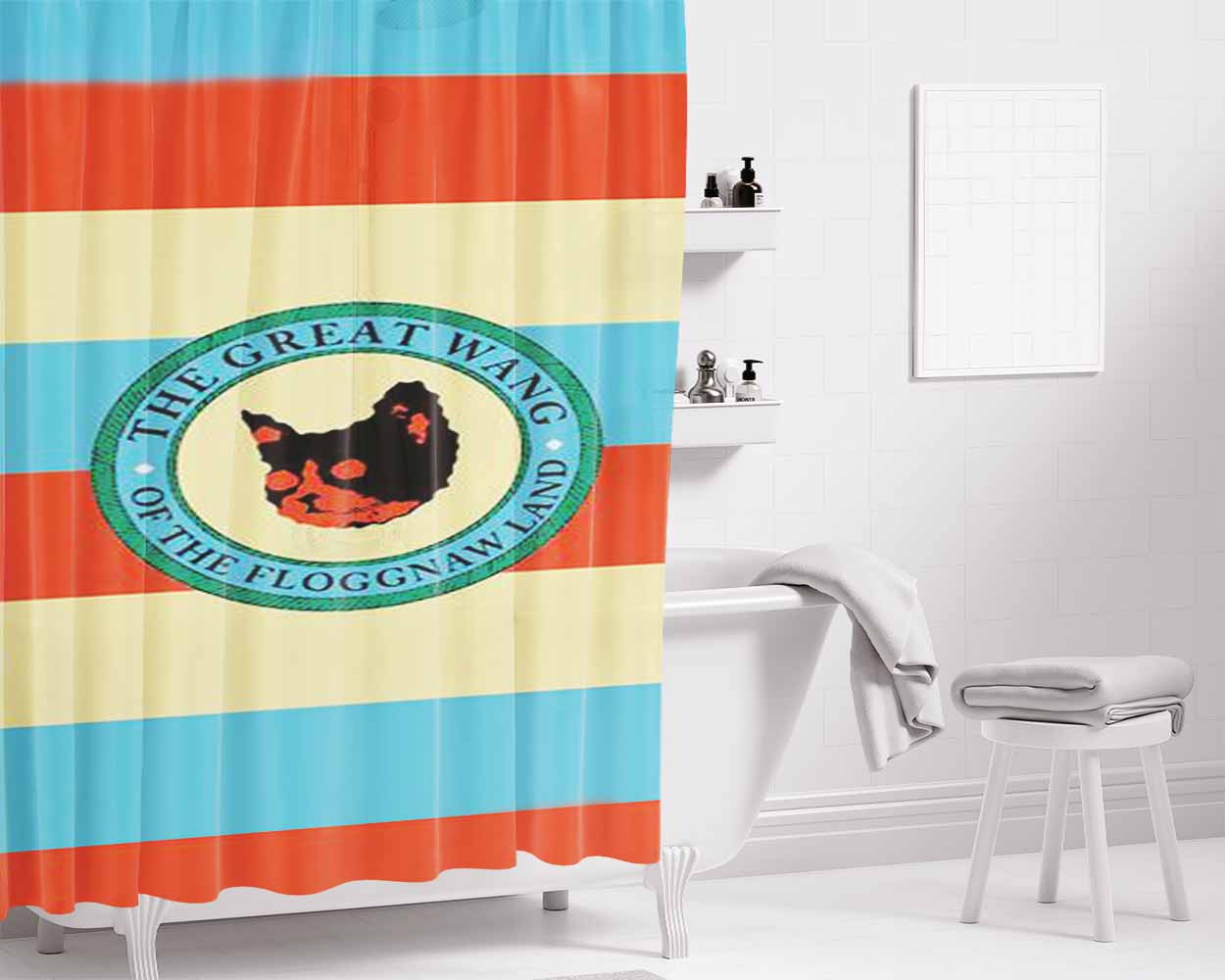 Golf Wang Flog Gnaw Bathroom Shower Curtain Fabric Waterproof | 66 X 72 Inch