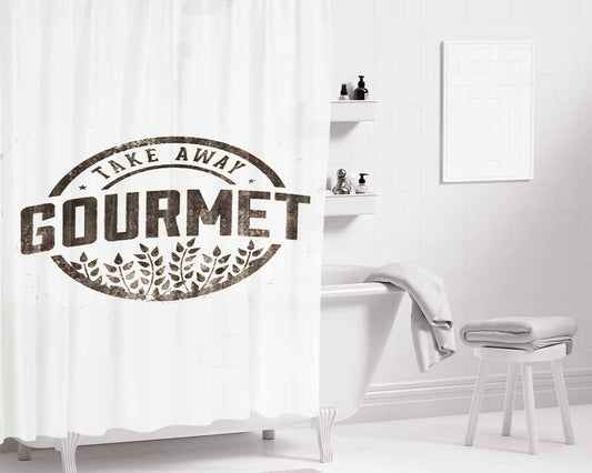 Gourmet Bathroom Shower Curtain Fabric Waterproof | 66 X 72 Inch