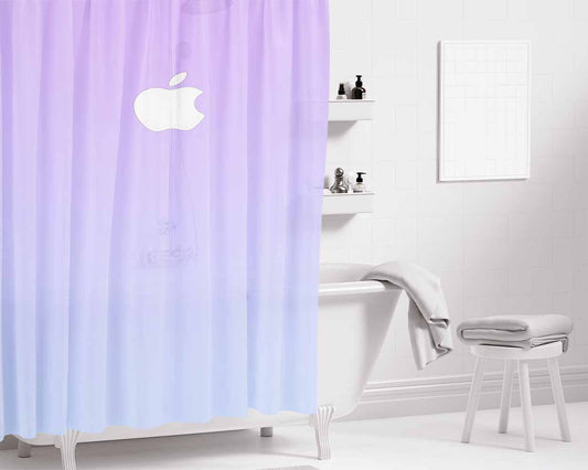 Gradient Fade Purple Blue Bathroom Shower Curtain Fabric Waterproof | 66 X 72 Inch
