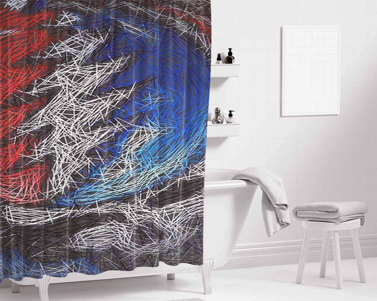 Grateful Dead Artwork Bathroom Shower Curtain Fabric Waterproof | 66 X 72 Inch