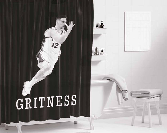 Gritness V2 Bathroom Shower Curtain Fabric Waterproof | 66 X 72 Inch