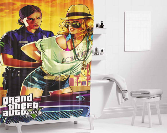 Gta V Tracey De Santa Cover Bathroom Shower Curtain Fabric Waterproof | 66 X 72 Inch
