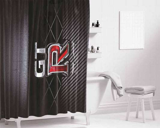 Gtr Logo Bathroom Shower Curtain Fabric Waterproof | 66 X 72 Inch
