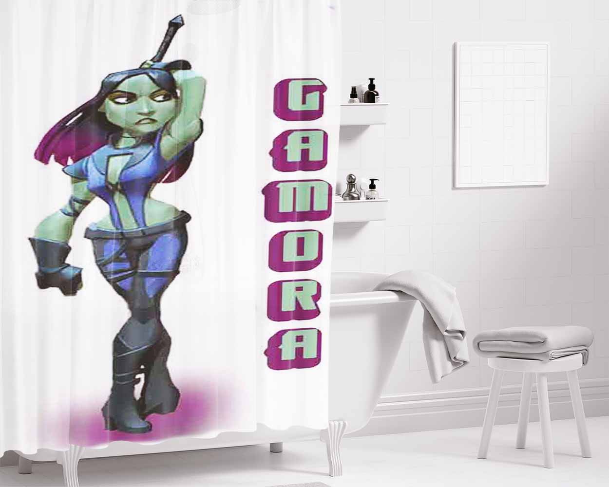 Guardian Of The Galaxy Gamora Bathroom Shower Curtain Fabric Waterproof | 66 X 72 Inch