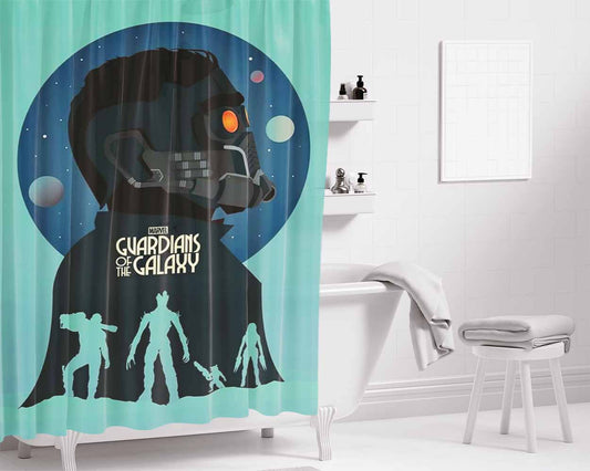 Guardian Of The Galaxy Logo Man To Mars Bathroom Shower Curtain Fabric Waterproof | 66 X 72 Inch