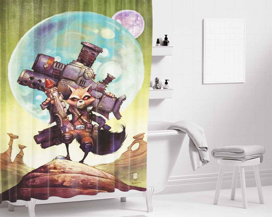 Guardian Of The Galaxy Bathroom Shower Curtain Fabric Waterproof | 66 X 72 Inch