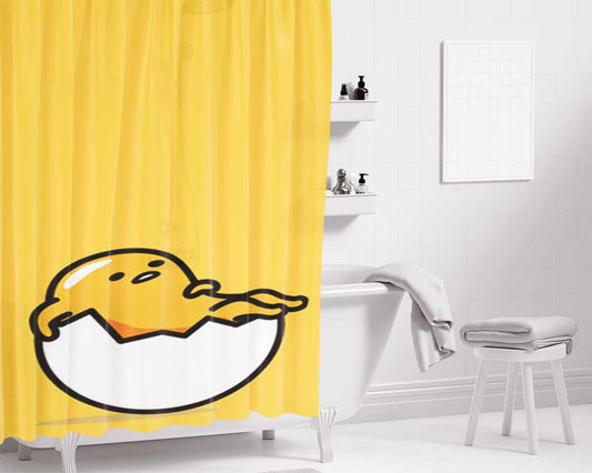 Gudetama Egg Slim Bathroom Shower Curtain Fabric Waterproof | 66 X 72 Inch