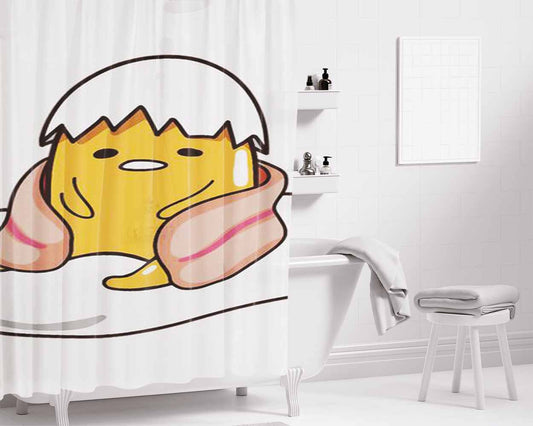 Gudetama Love Bacon Bathroom Shower Curtain Fabric Waterproof | 66 X 72 Inch