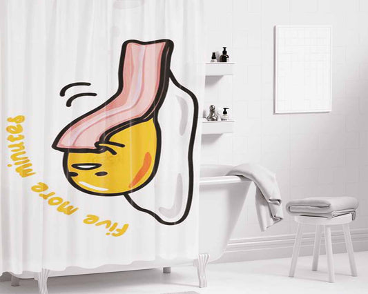 Gudetama Sanrio Bathroom Shower Curtain Fabric Waterproof | 66 X 72 Inch