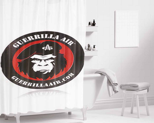 Guerrilla Air Logo Bathroom Shower Curtain Fabric Waterproof | 66 X 72 Inch