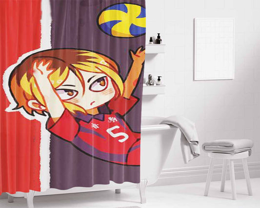 Haikyuu Chibi Bathroom Shower Curtain Fabric Waterproof | 66 X 72 Inch