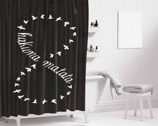 Hakuna Matata Infinity Bathroom Shower Curtain Fabric Waterproof | 66 X 72 Inch