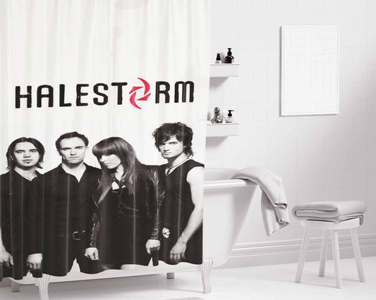 Halestorm Band Bathroom Shower Curtain Fabric Waterproof | 66 X 72 Inch