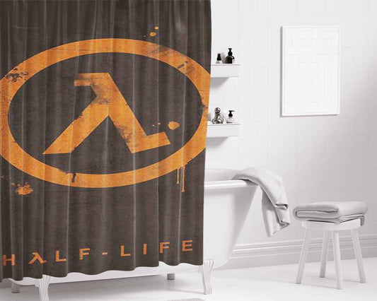 Half Life Paint Bathroom Shower Curtain Fabric Waterproof | 66 X 72 Inch
